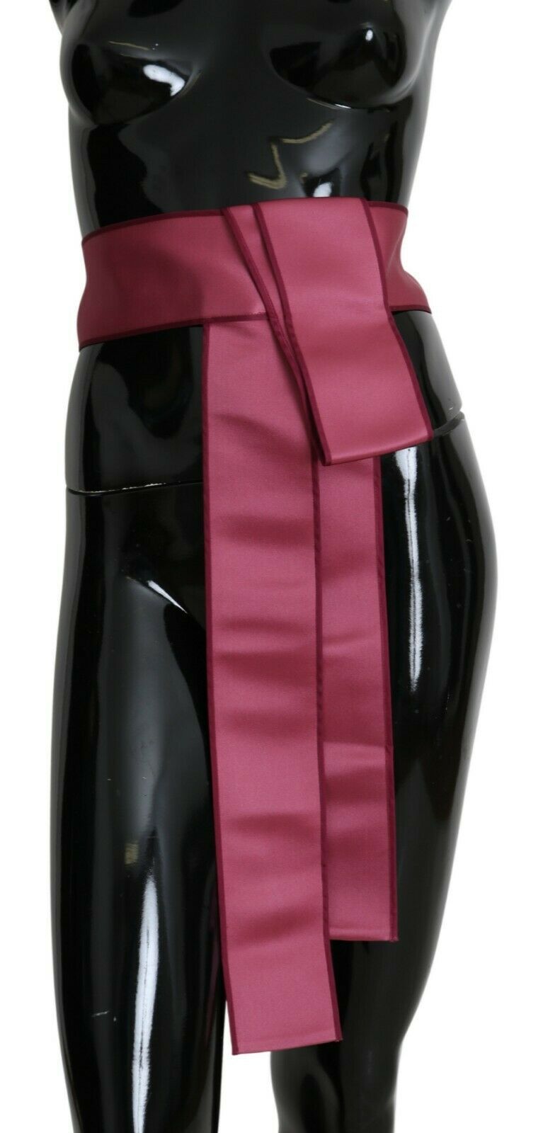 Ceinture large à 3 boutons Dolce & Gabbana en soie rose 100 %