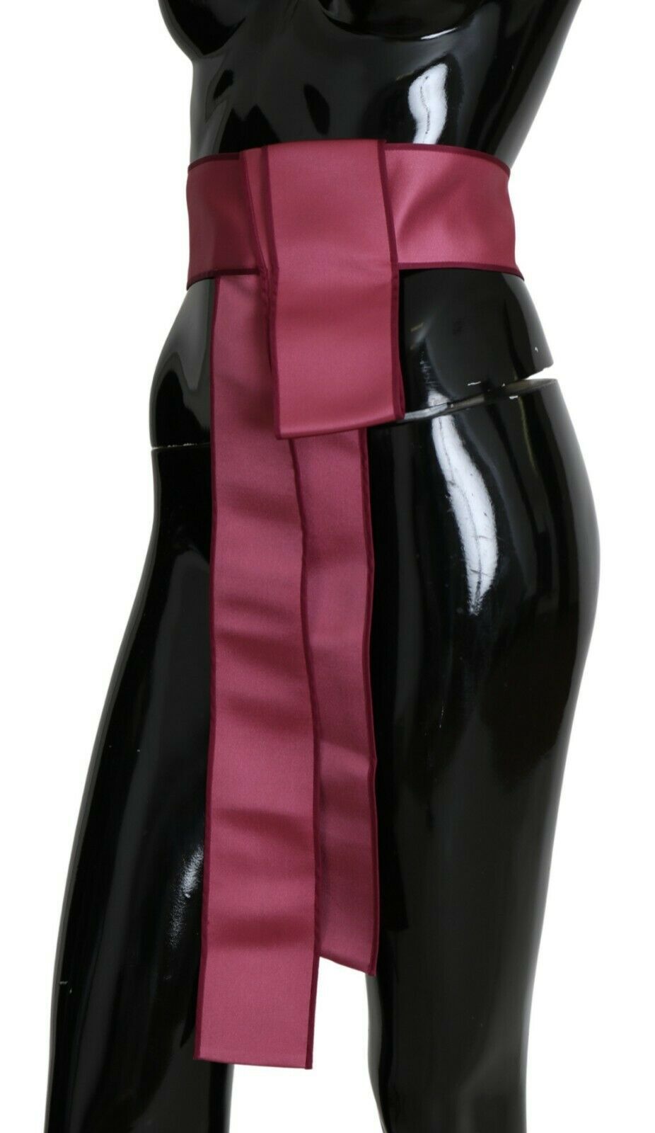 Ceinture large à 3 boutons Dolce & Gabbana en soie rose 100 %