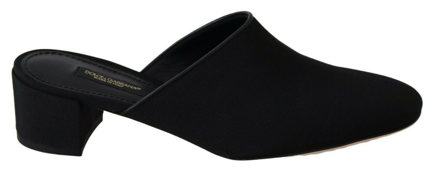 Sandales Dolce & Gabbana en gros-grain noir pour femme