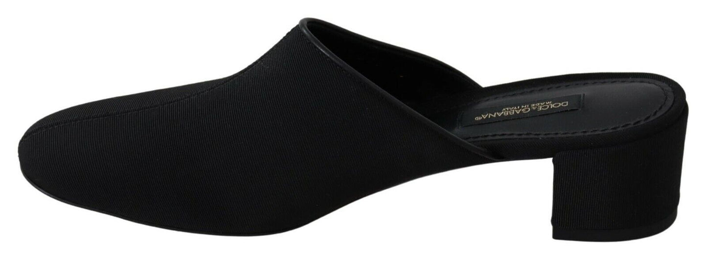 Sandales Dolce & Gabbana en gros-grain noir pour femme
