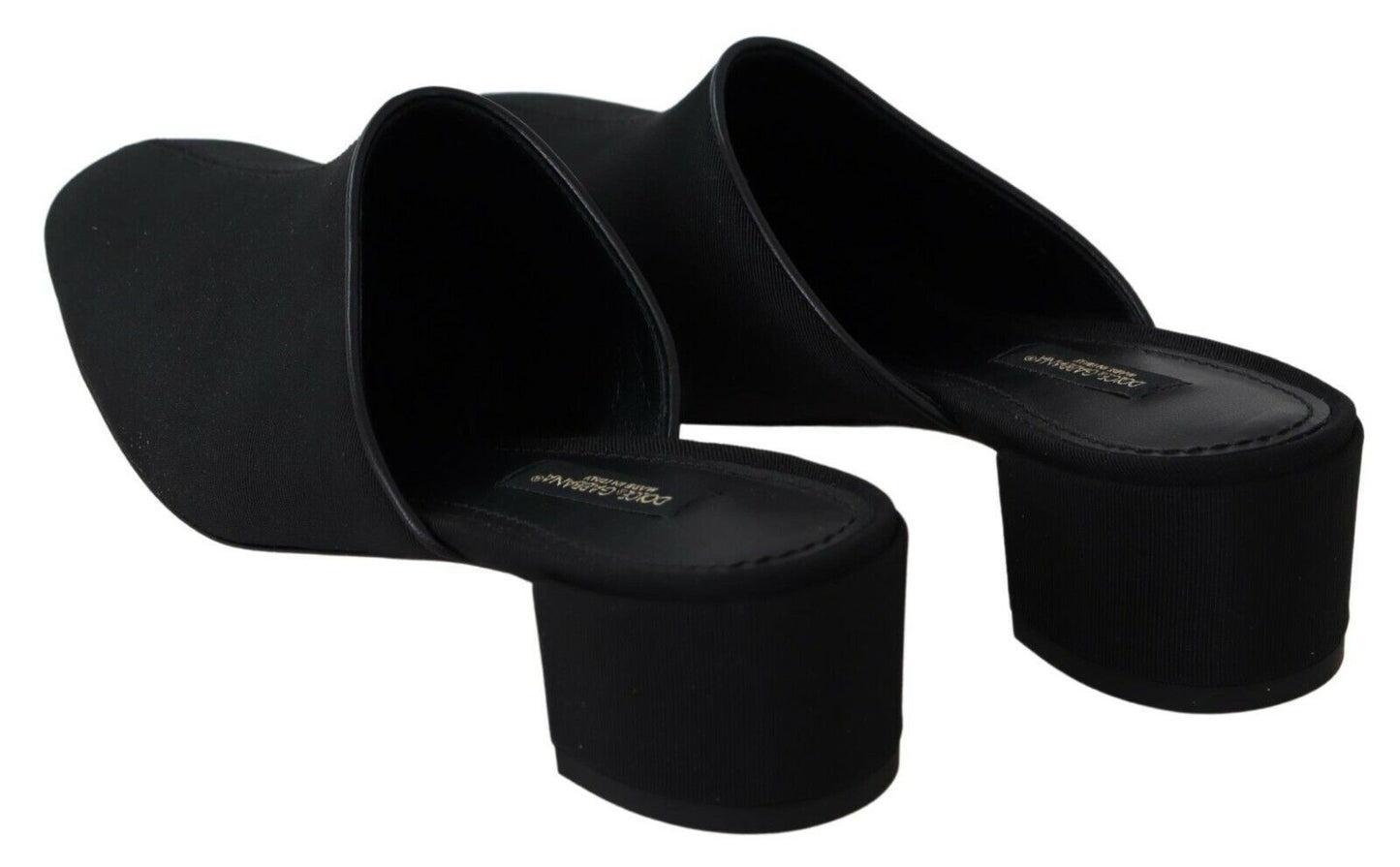 Sandales Dolce & Gabbana en gros-grain noir pour femme