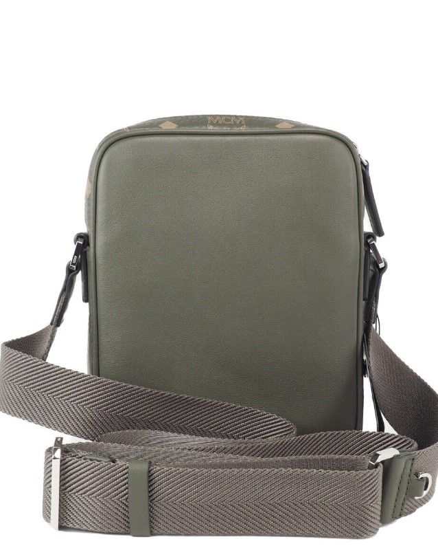 MCM Klassik Mini Sea Turtle Visetos Multifunktionale Umhängetasche aus gemischtem Leder Grün