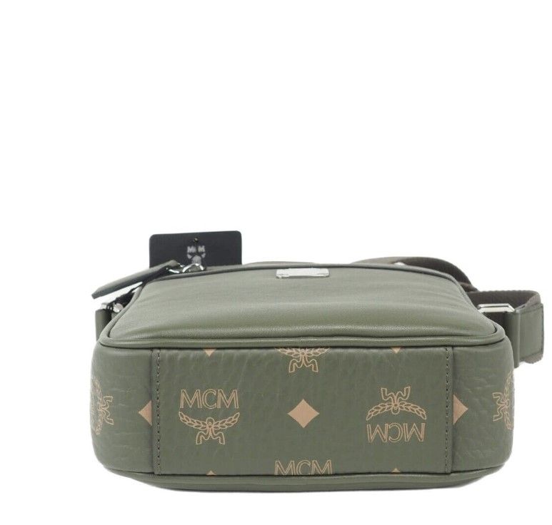 MCM Klassik Mini Sea Turtle Visetos Multifunktionale Umhängetasche aus gemischtem Leder Grün