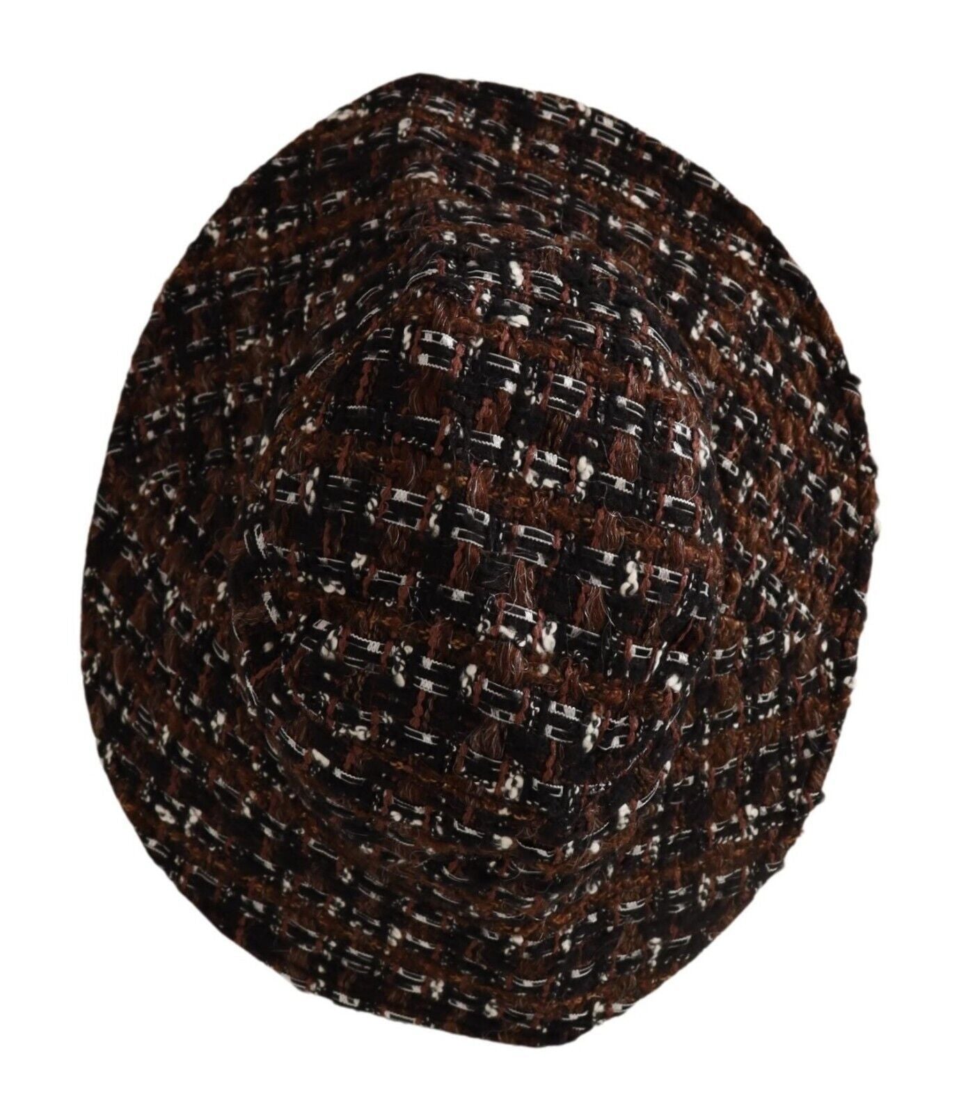 Chapeau seau à large bord en tissu tissé multicolore Dolce & Gabbana
