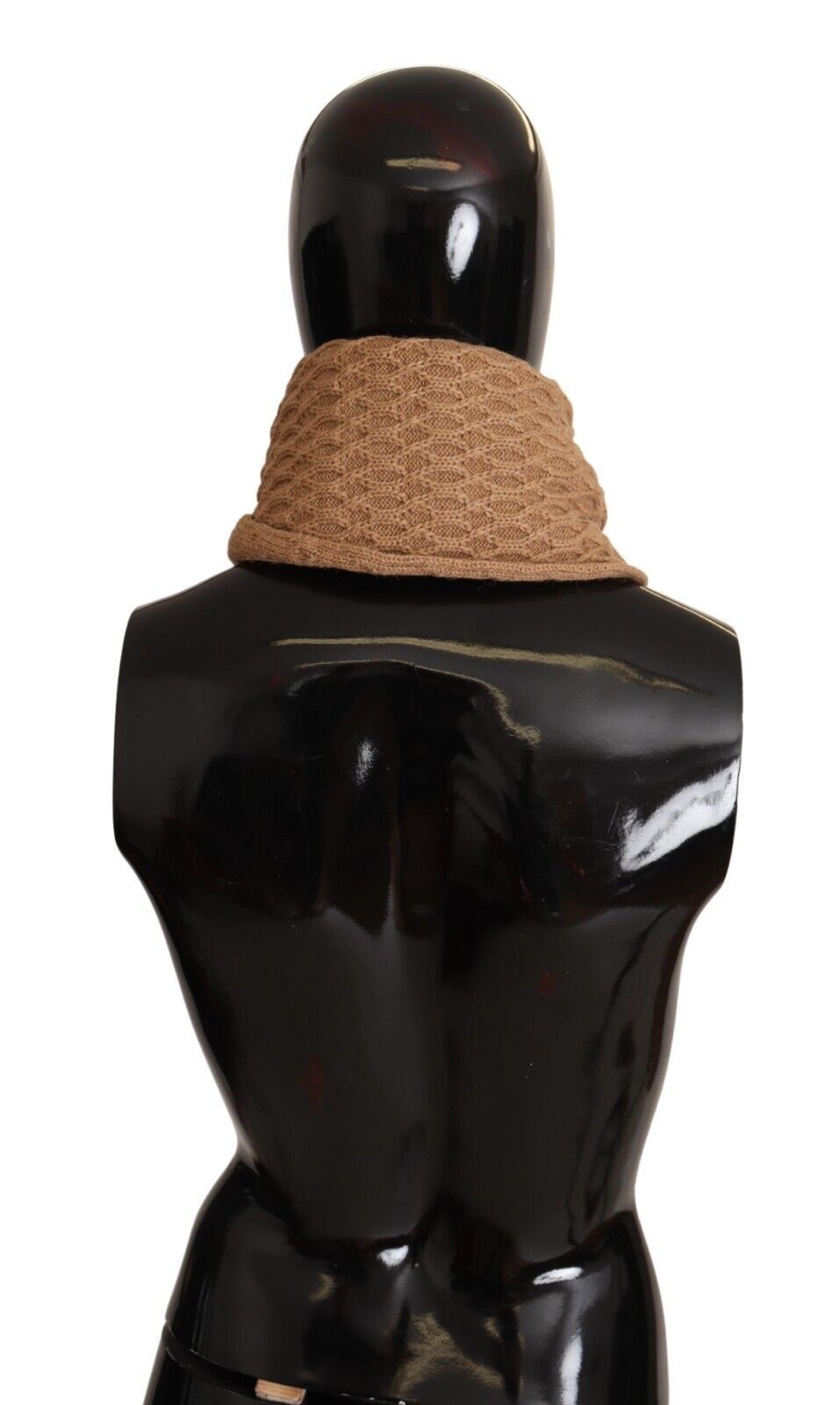 Écharpe en tricot marron foncé Dolce & Gabbana en cachemire camel