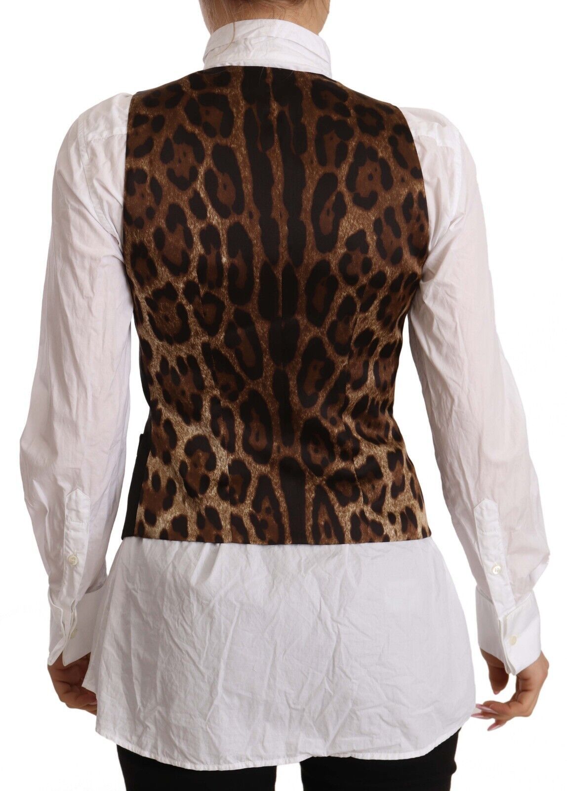 Dolce & Gabbana - Haut sans manches boutonné noir en polyester