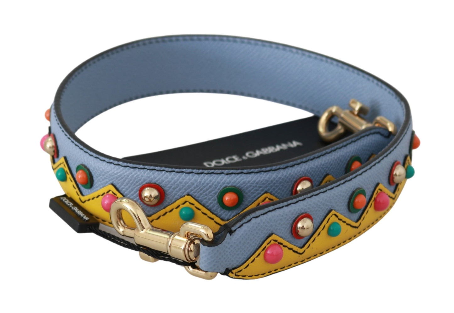 Bandoulière en cuir bleu pour sac à main Dolce & Gabbana