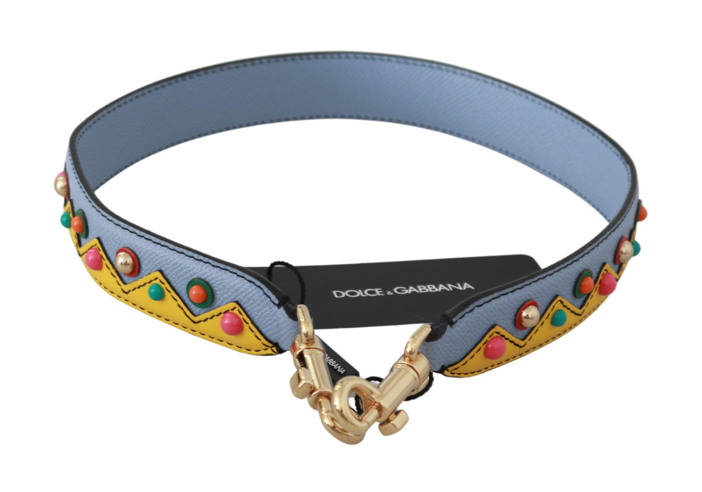 Bandoulière en cuir bleu pour sac à main Dolce & Gabbana