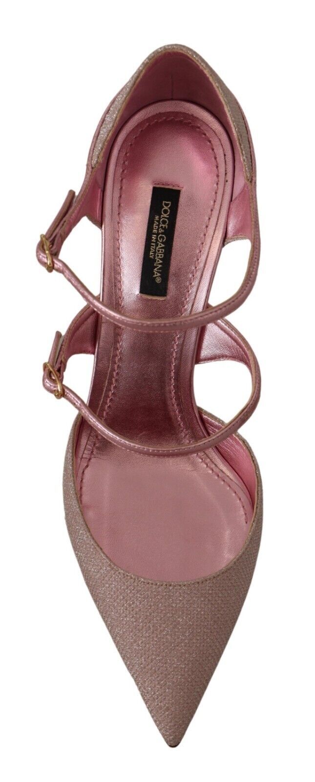 Sandales à lanières pailletées roses Dolce & Gabbana Chaussures Mary Jane