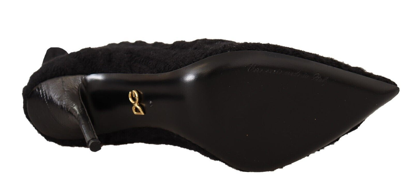 Bottines montantes noires extensibles Dolce & Gabbana