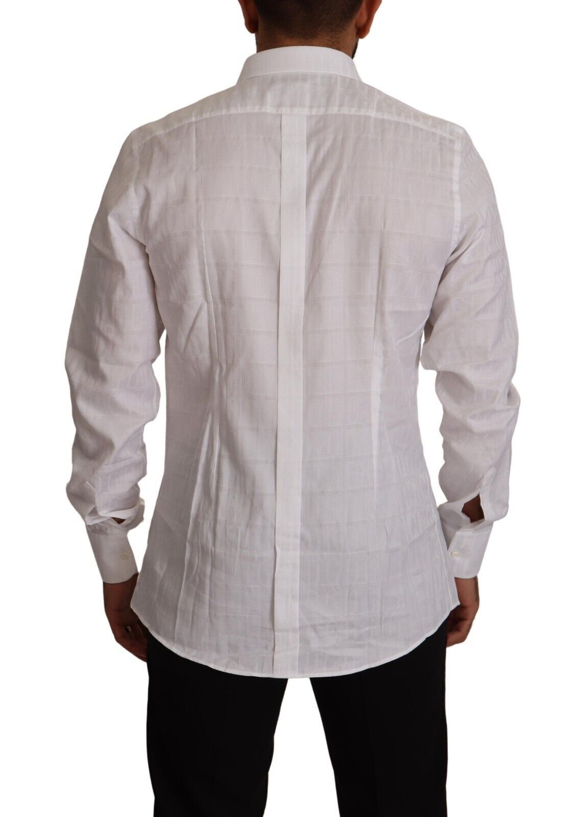 Chemise habillée slim en coton Dolce & Gabbana White GOLD