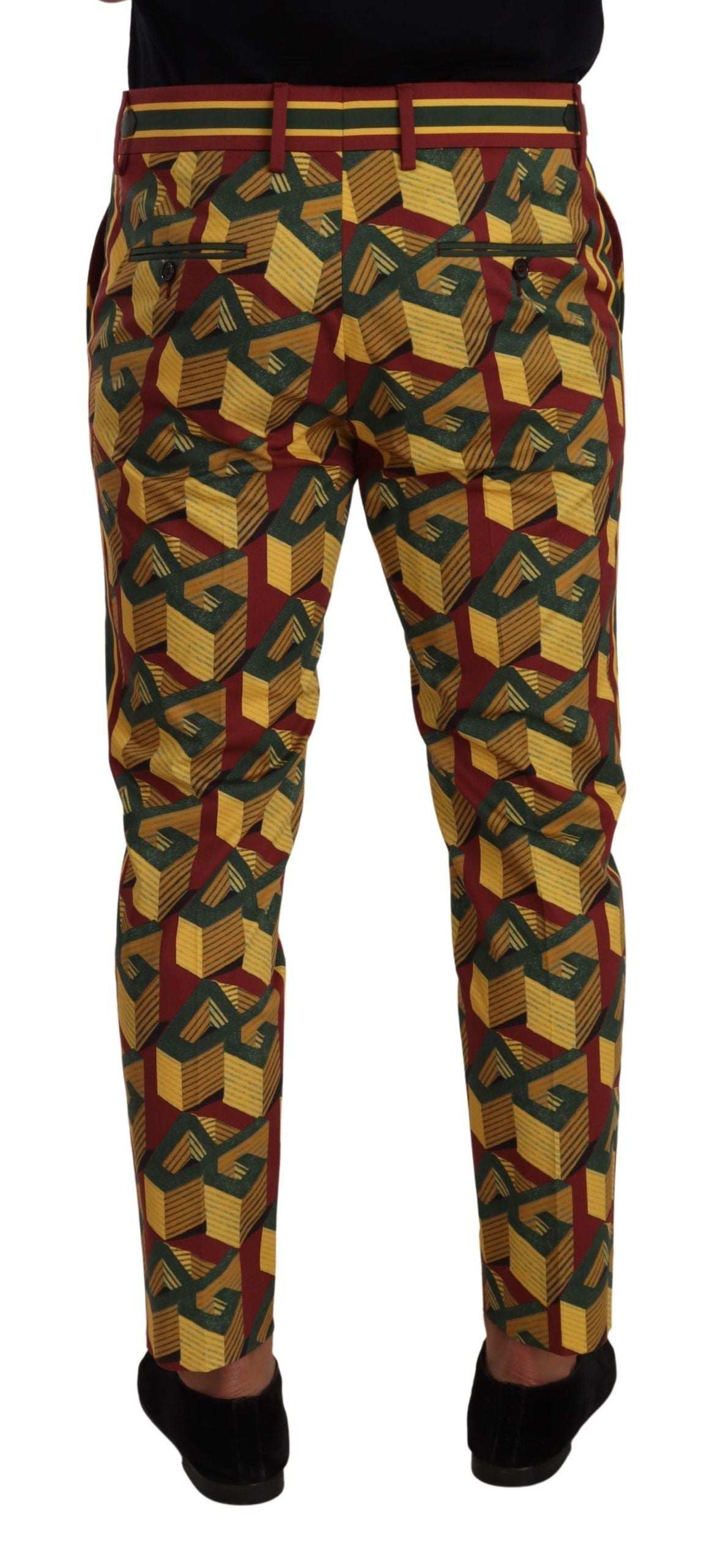 Pantalon fuselé en coton Dolce & Gabbana à logo multicolore