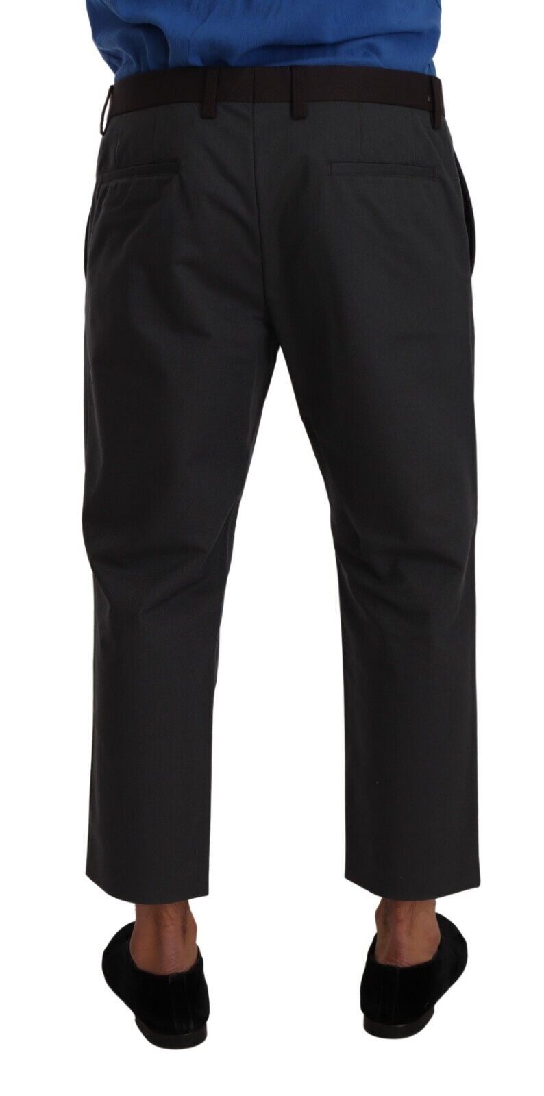 Pantalon court rayé gris bordeaux Dolce & Gabbana