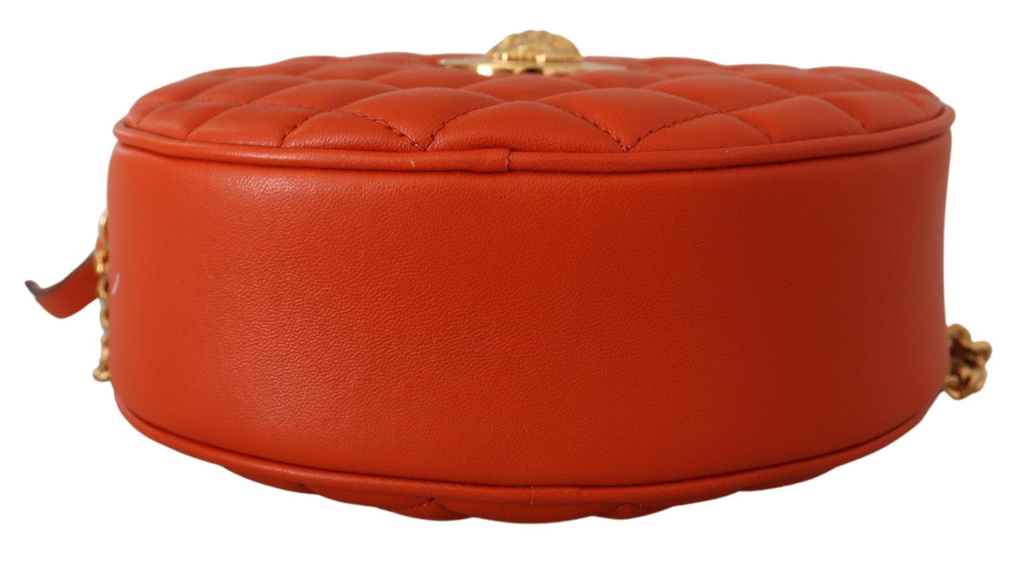 Sac bandoulière rond élégant en cuir nappa Versace