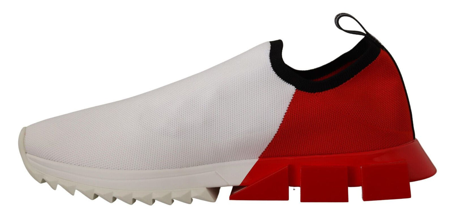 Baskets sandales Sorrento blanches et rouges Dolce & Gabbana