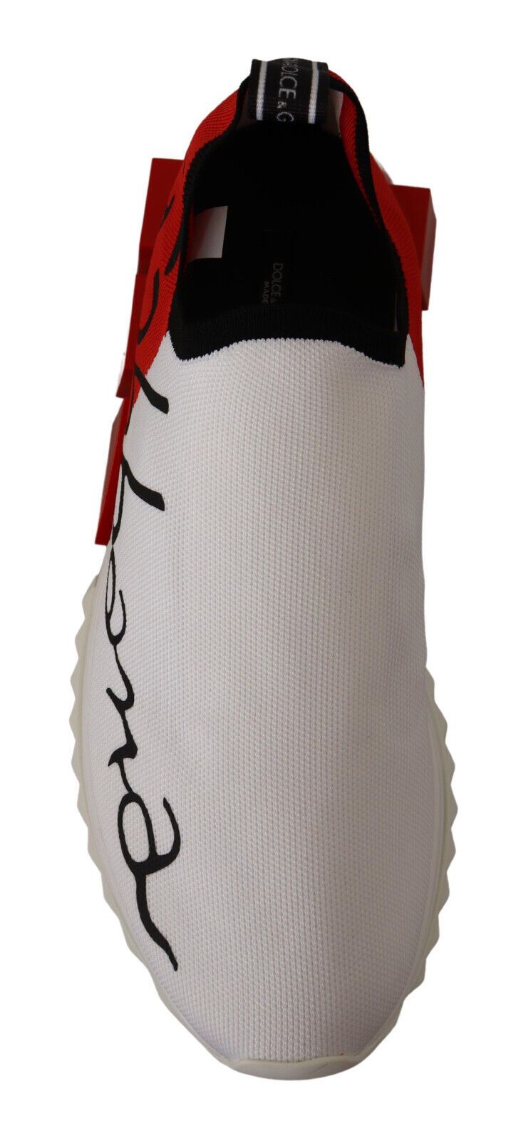 Baskets sandales Sorrento blanches et rouges Dolce & Gabbana
