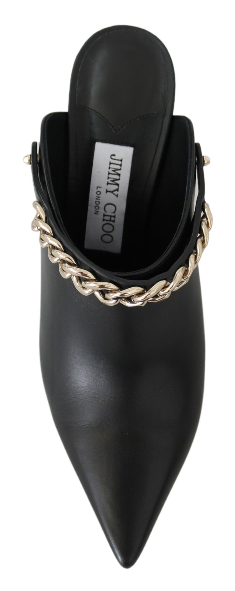 Jimmy Choo Elegante schwarz-goldene Lederpumps