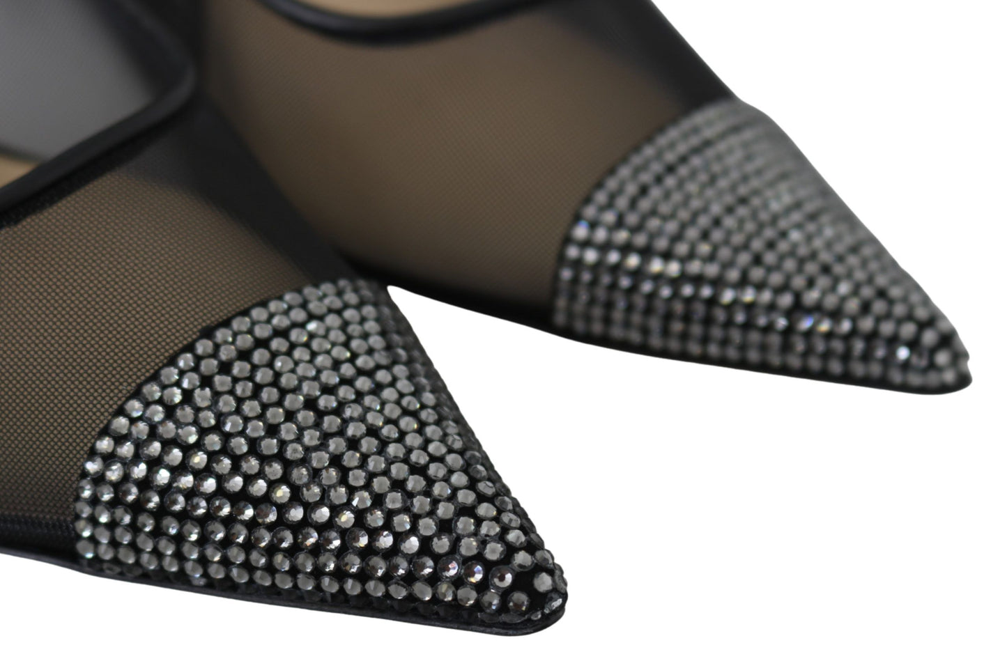 Jimmy Choo Elegante schwarze Mesh-Pumps mit Kristallen