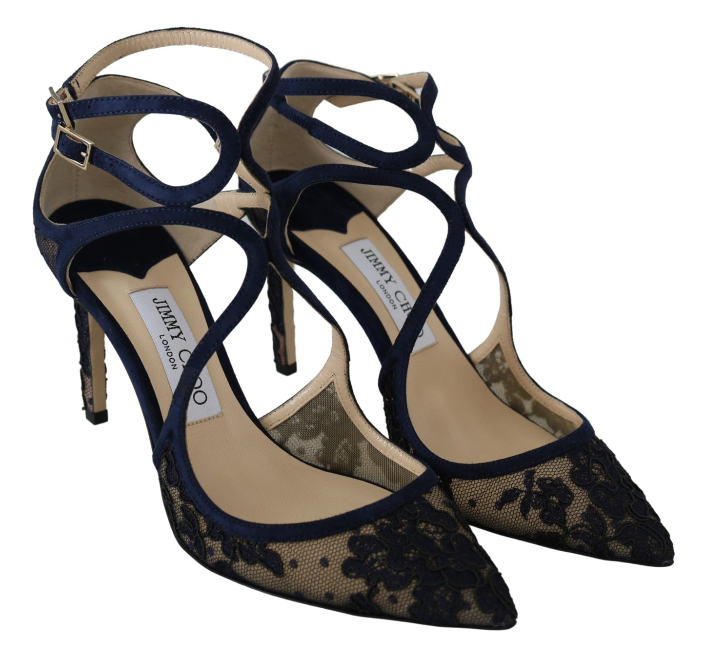 Jimmy Choo Marineblaue Lancer-Lederpumps – Entfesselte Eleganz