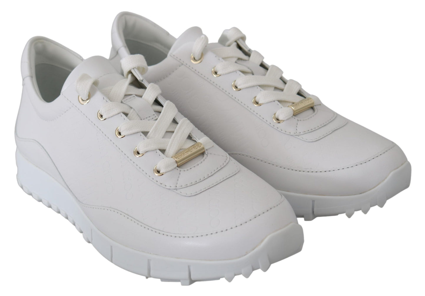 Jimmy Choo Elegante weiße Ledersneaker
