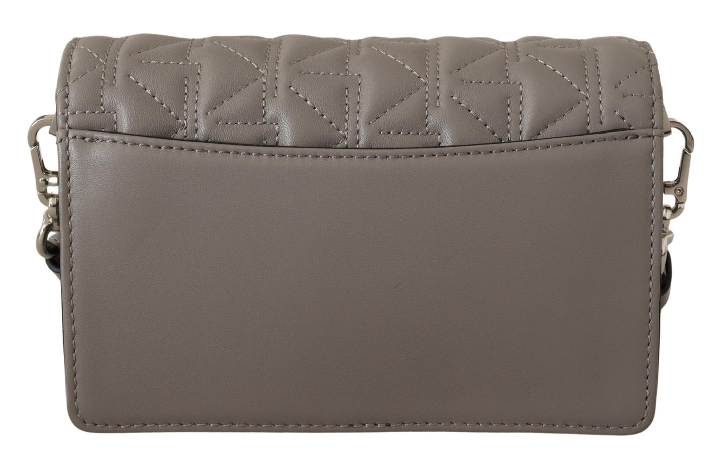 Karl Lagerfeld – Elegante Umhängetasche aus grauem Leder