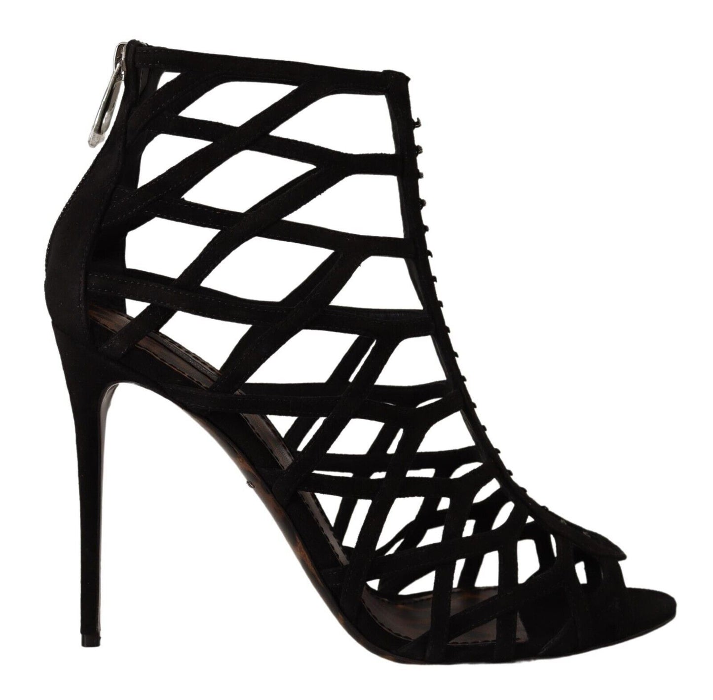 Sandales à talons aiguilles Dolce & Gabbana en daim noir Bette