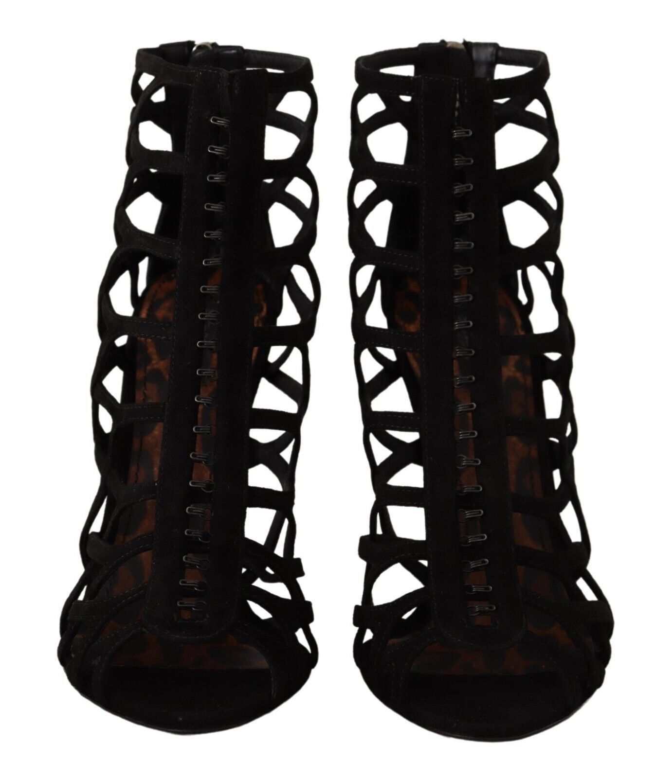 Sandales à talons aiguilles Dolce & Gabbana en daim noir Bette