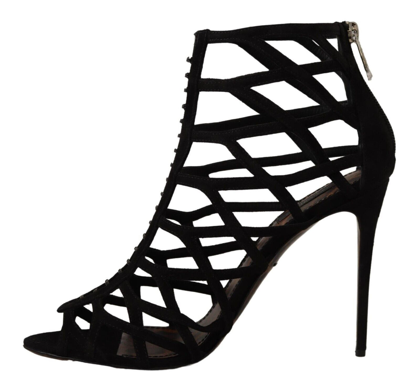 Sandales à talons aiguilles Dolce & Gabbana en daim noir Bette