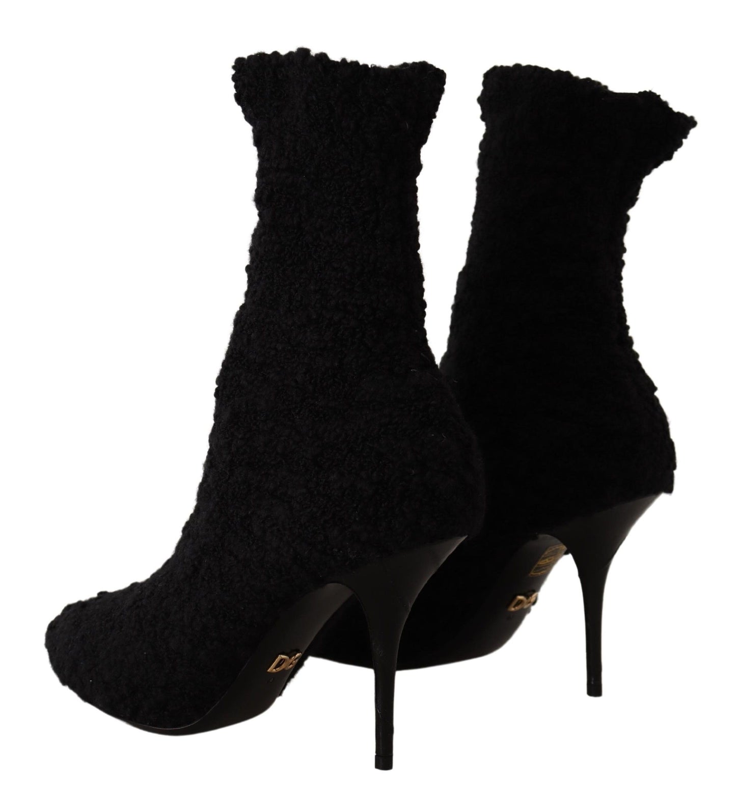 Bottes mi-mollet noires à talons aiguilles Dolce & Gabbana pour femme