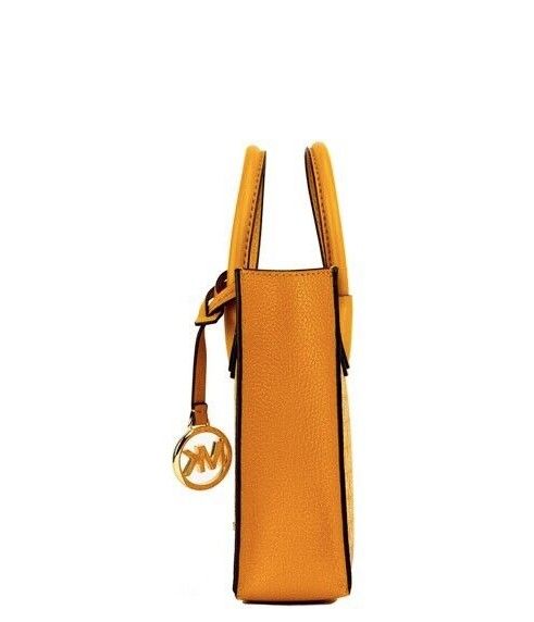 Michael Kors – Mercer XS – Umhängetasche „North South“ aus PVC mit Wabenmuster in Gold