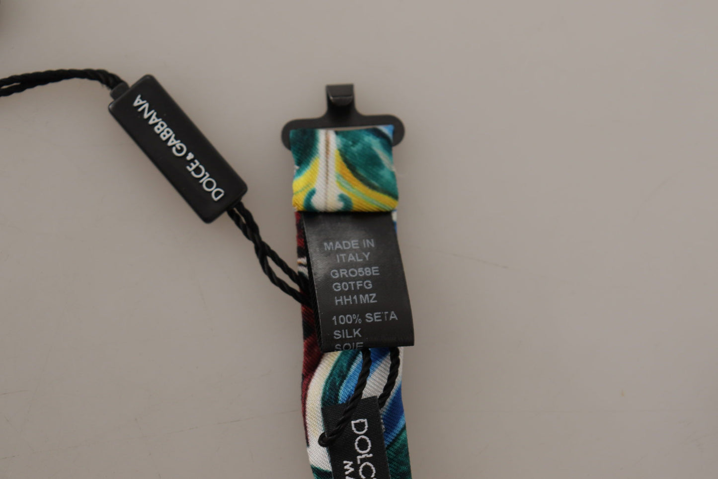 Nœud papillon ajustable Dolce & Gabbana à imprimé majolique multicolore