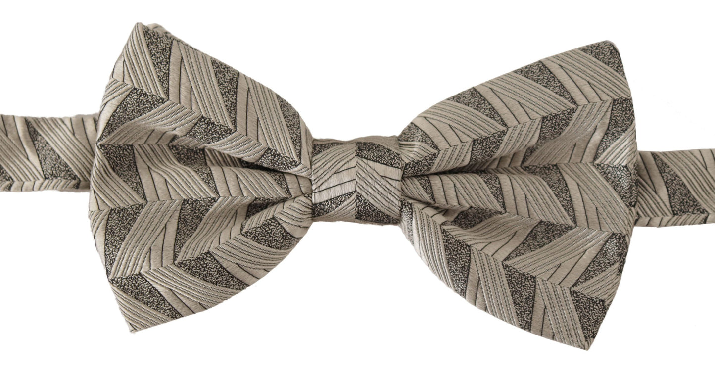Nœud papillon papillon réglable gris 100 % soie Dolce & Gabbana