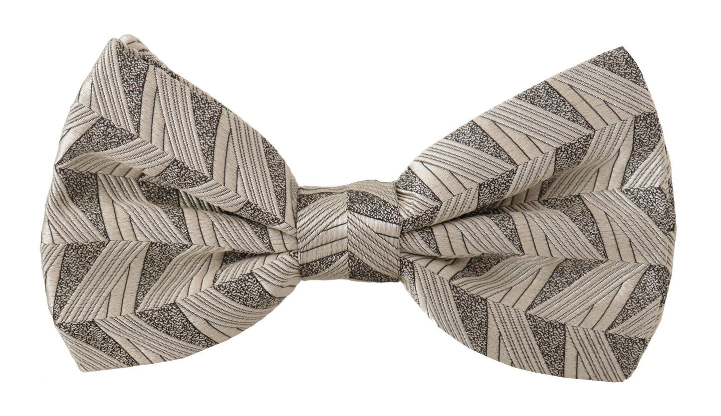 Nœud papillon papillon réglable gris 100 % soie Dolce & Gabbana