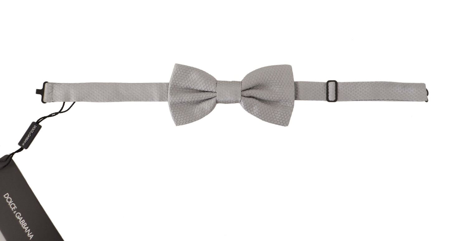 Cravate papillon ajustable grise 100 % soie Dolce & Gabbana