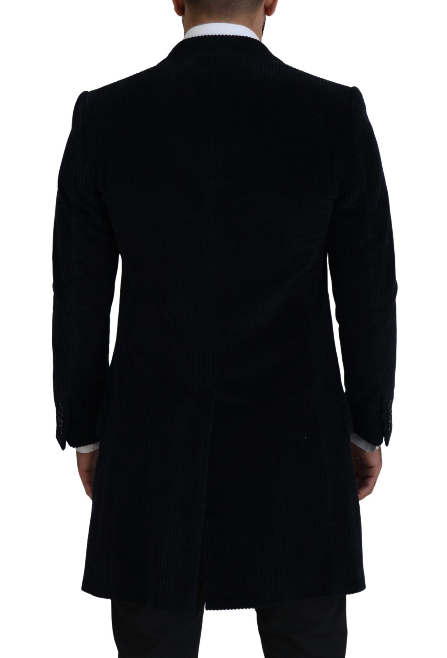 Dolce & Gabbana Cardigan en coton noir Manteau long Veste pour homme