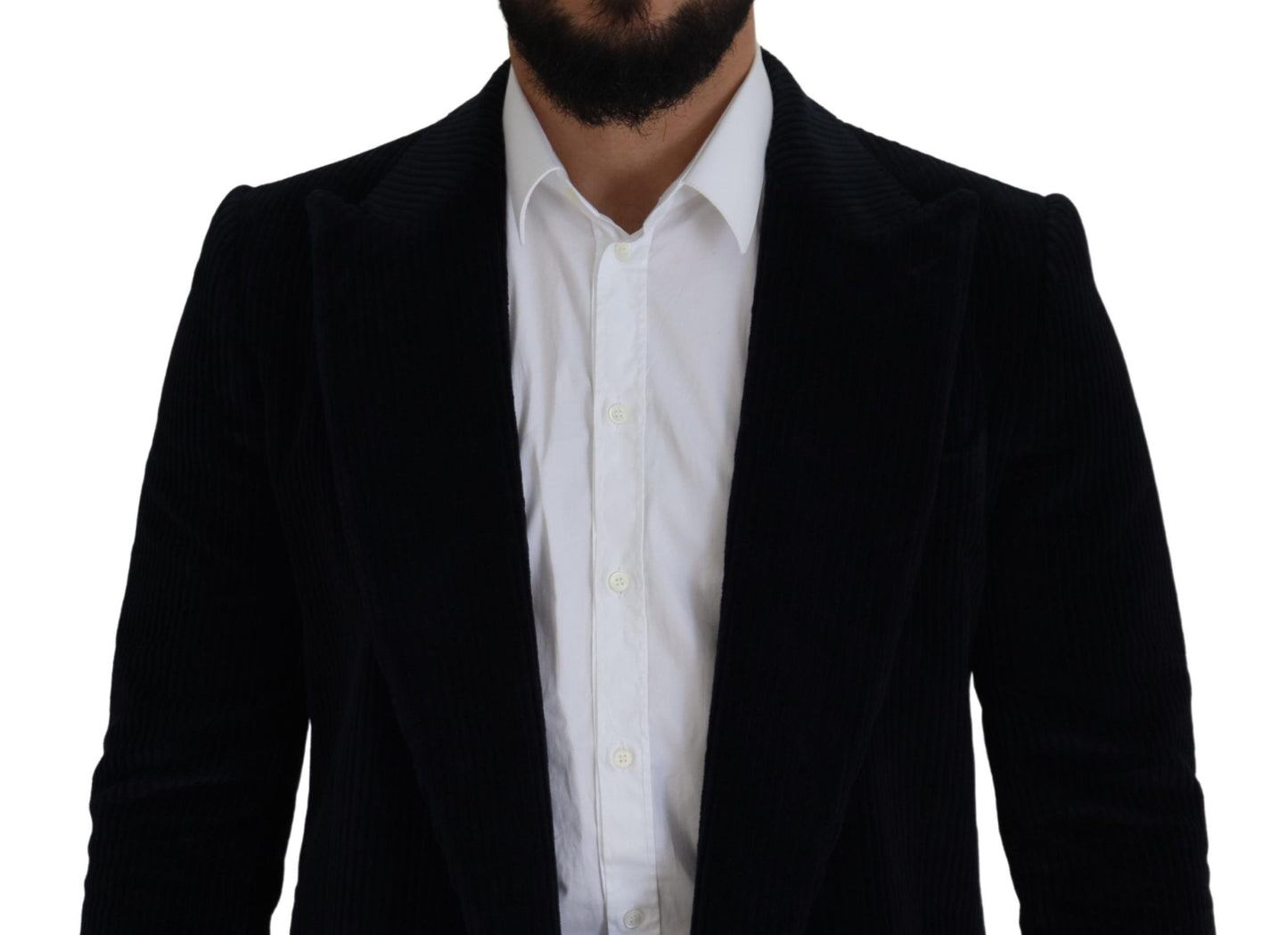 Dolce & Gabbana Cardigan en coton noir Manteau long Veste pour homme