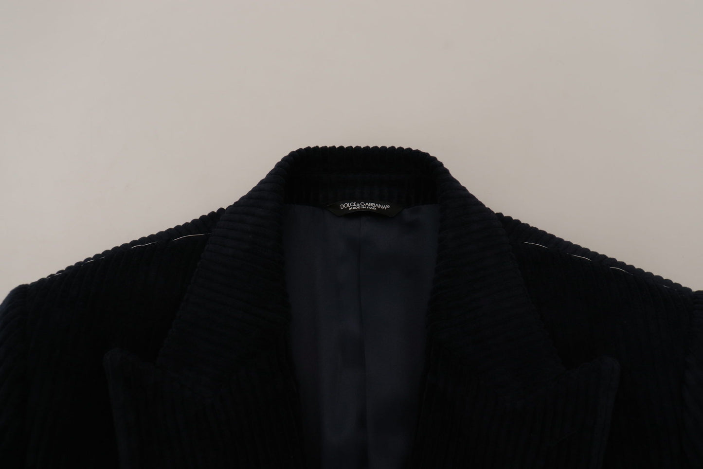 Dolce & Gabbana Cardigan en coton noir Manteau long Veste pour homme