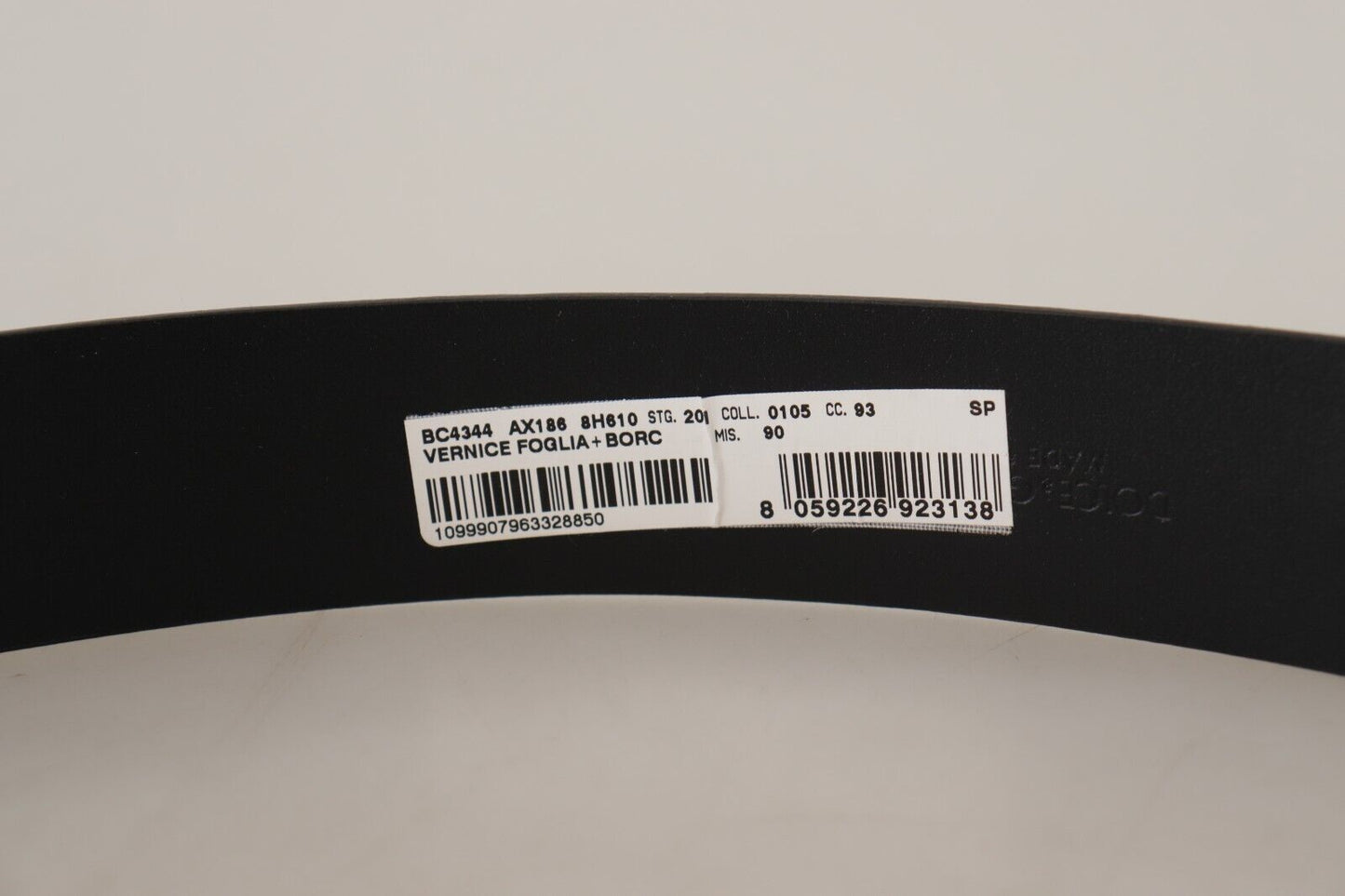 Dolce & Gabbana Ceinture à boucle avec logo argenté en cuir verni bleu Vernice