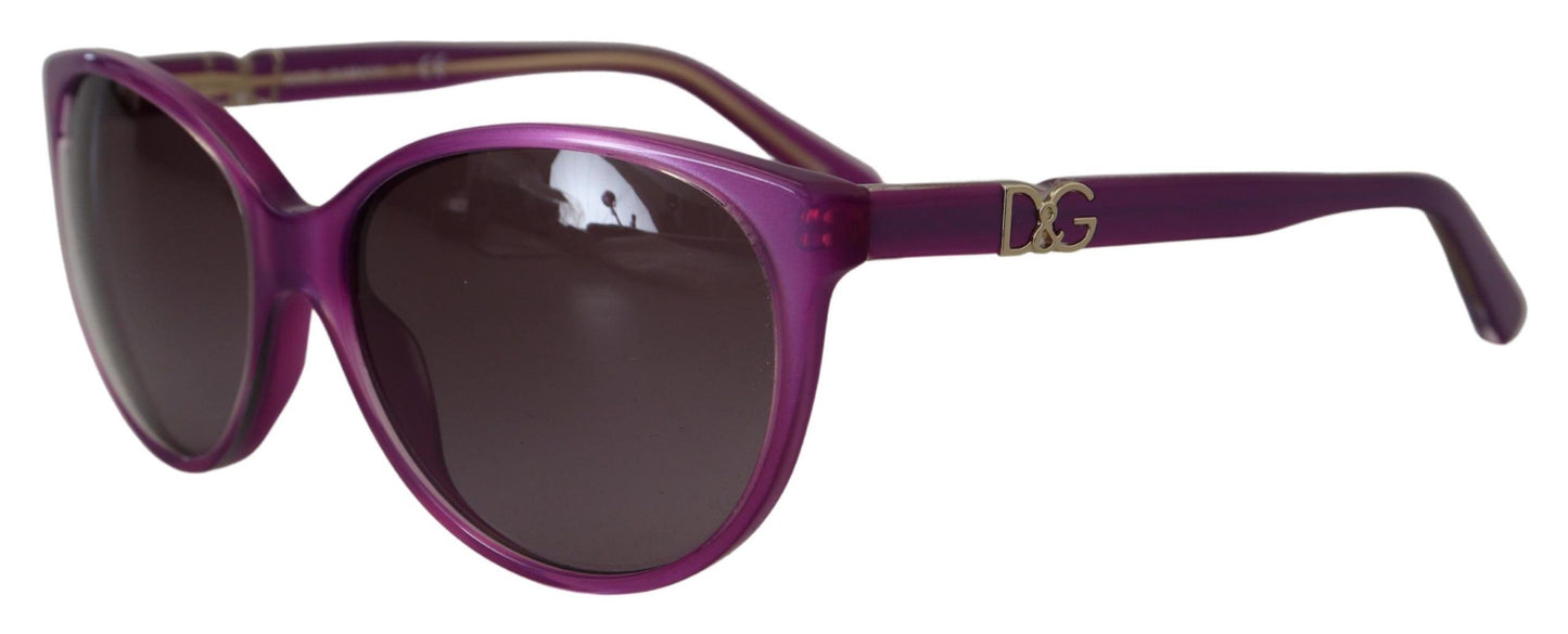 Lunettes de soleil rondes Dolce & Gabbana DG4171P à monture en acétate violet