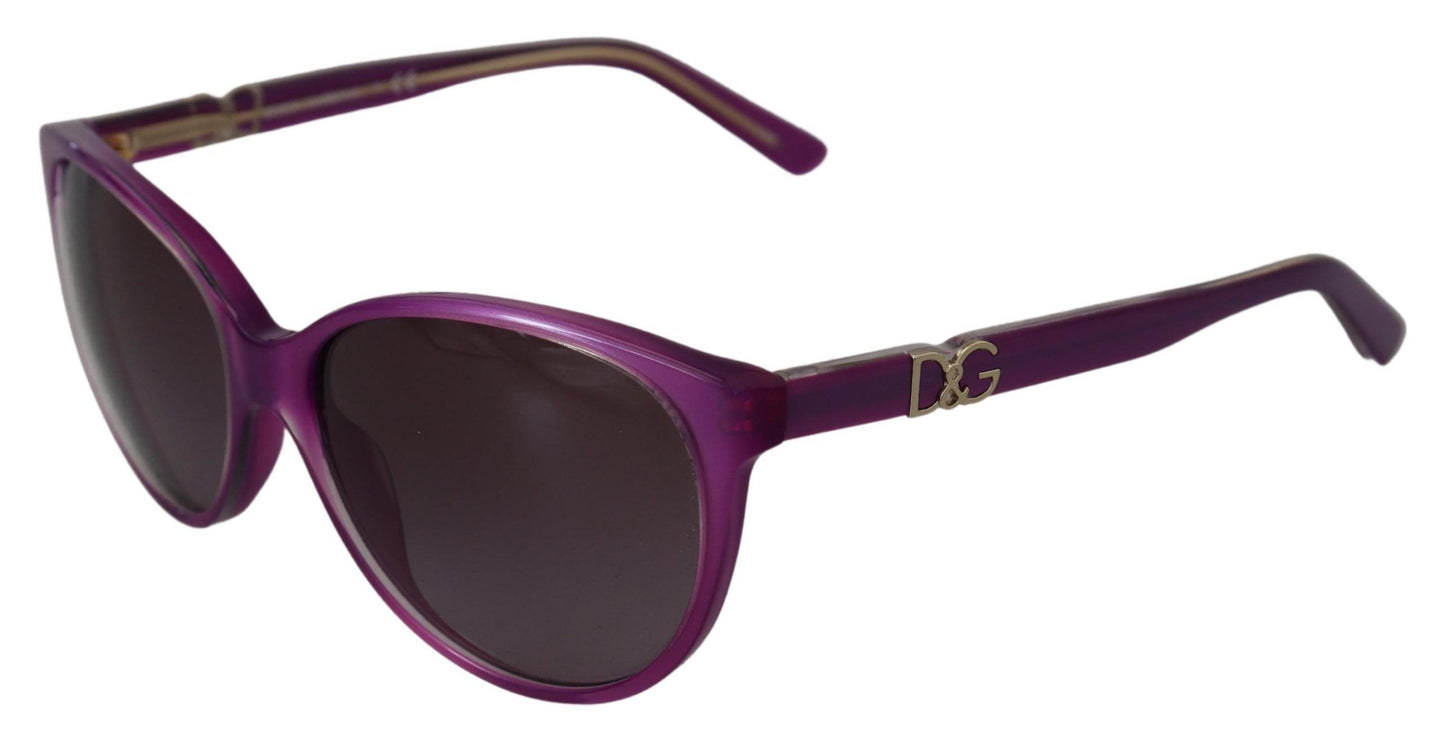 Lunettes de soleil rondes Dolce & Gabbana DG4171P à monture en acétate violet