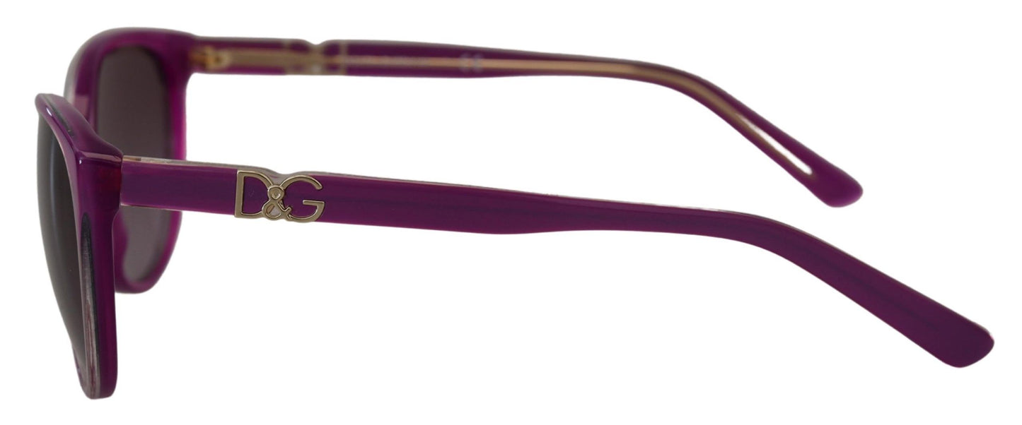 Lunettes de soleil rondes Dolce & Gabbana DG4171P à monture en acétate violet