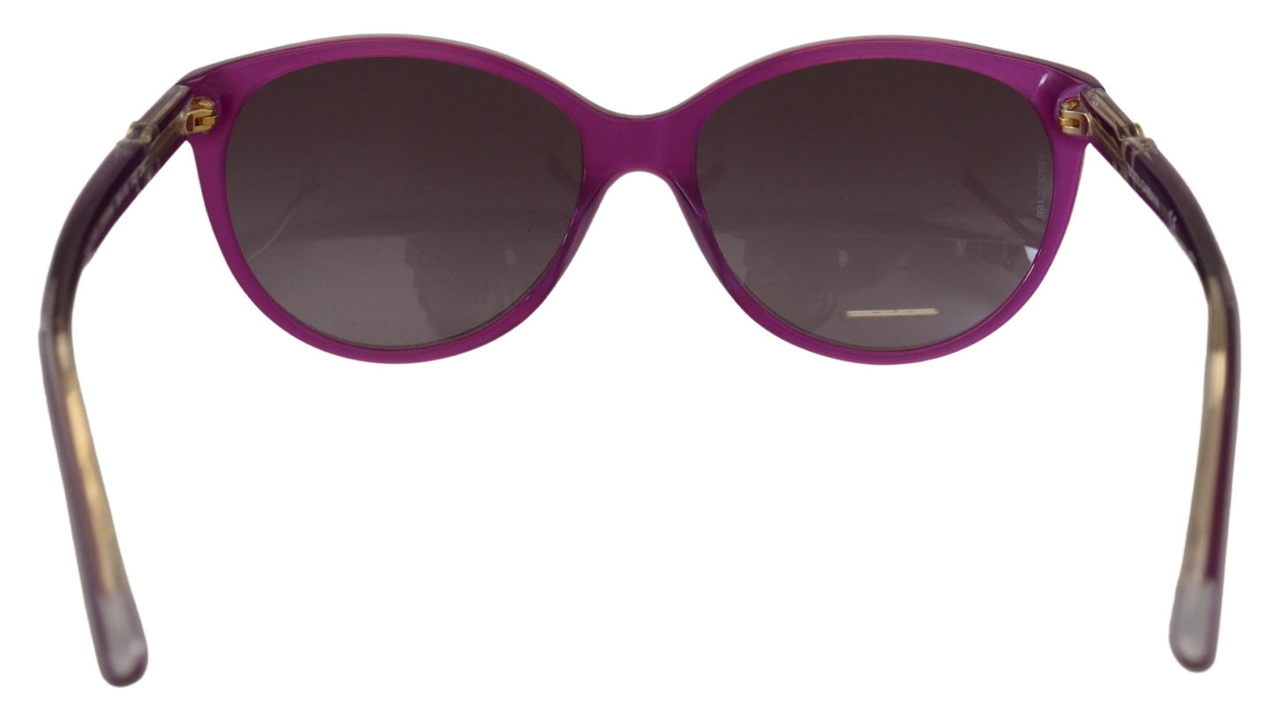 Lunettes de soleil rondes Dolce & Gabbana DG4171P à monture en acétate violet