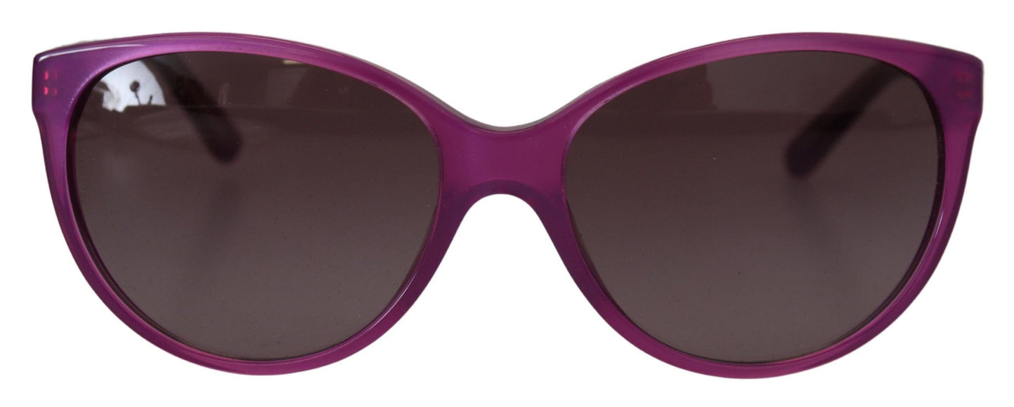 Lunettes de soleil rondes Dolce & Gabbana DG4171P à monture en acétate violet