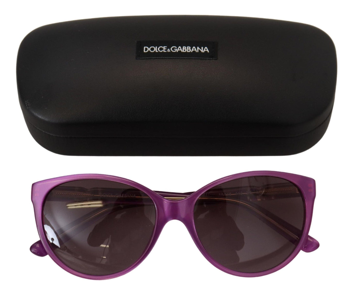 Lunettes de soleil rondes Dolce & Gabbana DG4171P à monture en acétate violet