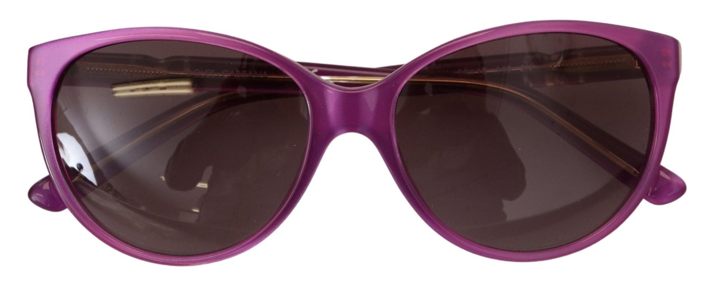 Lunettes de soleil rondes Dolce & Gabbana DG4171P à monture en acétate violet