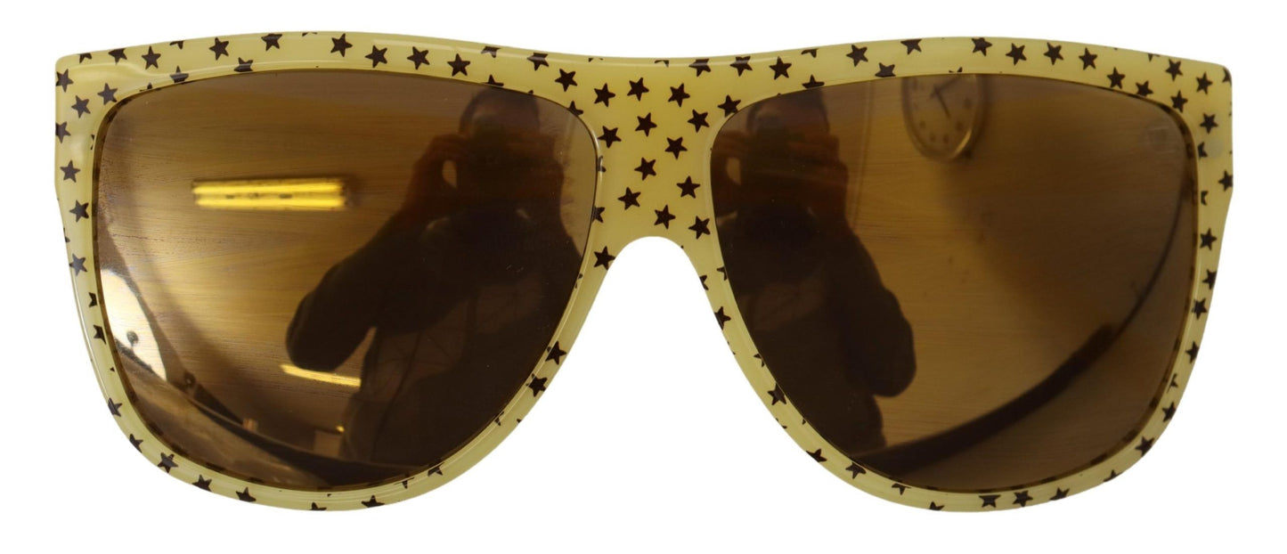 Lunettes de soleil carrées Dolce & Gabbana en acétate à étoiles jaunes DG4125
