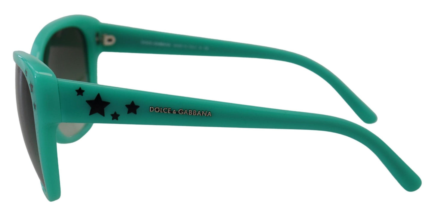 Lunettes de soleil carrées en acétate Dolce & Gabbana Green Stars DG4124