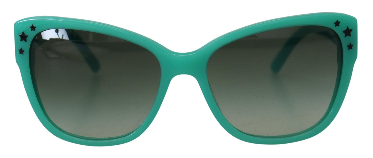 Lunettes de soleil carrées en acétate Dolce & Gabbana Green Stars DG4124