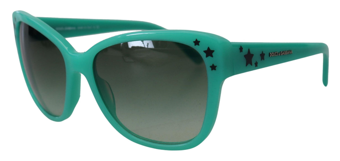 Lunettes de soleil carrées en acétate Dolce & Gabbana Green Stars DG4124