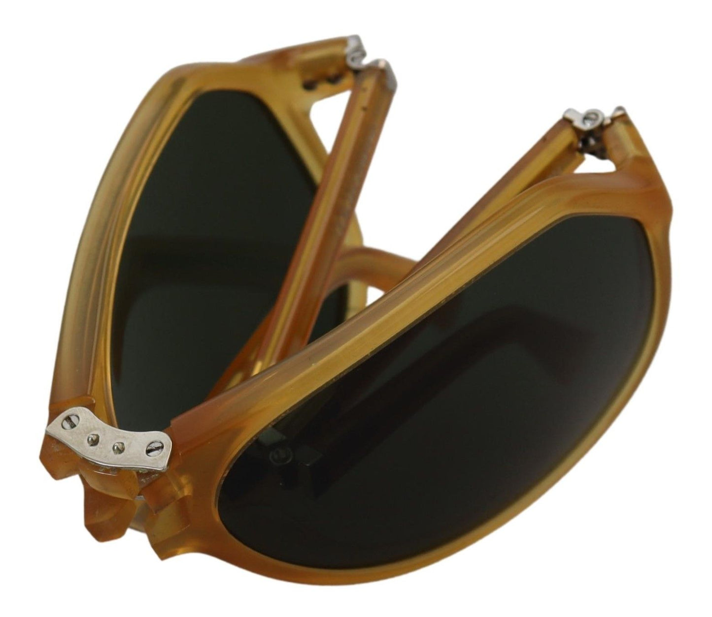 Lunettes de soleil aviateur Dolce & Gabbana DG4196 en acétate jaune et verres noirs